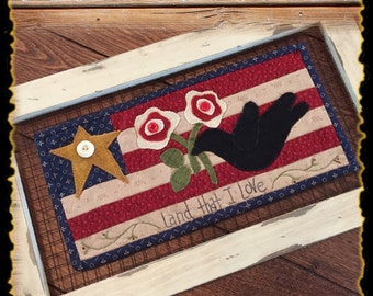 Freedom Flag wool appliqué PDF pattern