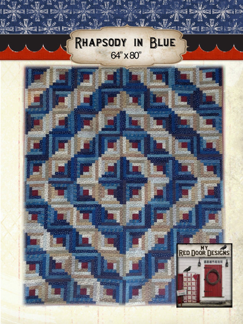 Rhapsody in Blue Pdf Quilt Pattern Etsy
