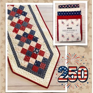 American Gatherings Table Runner -- PRINTED pattern -- Quilt pattern --