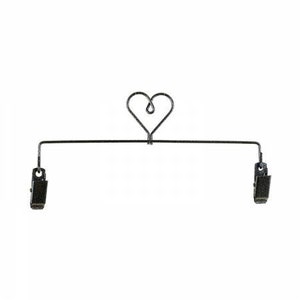 QUILT HANGER -- 8in heart clip holder --  With Clips --  black -- perfect for the small quilt projects!