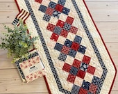 American Gatherings Table Runner Quilt pattern PDF Instant download pattern