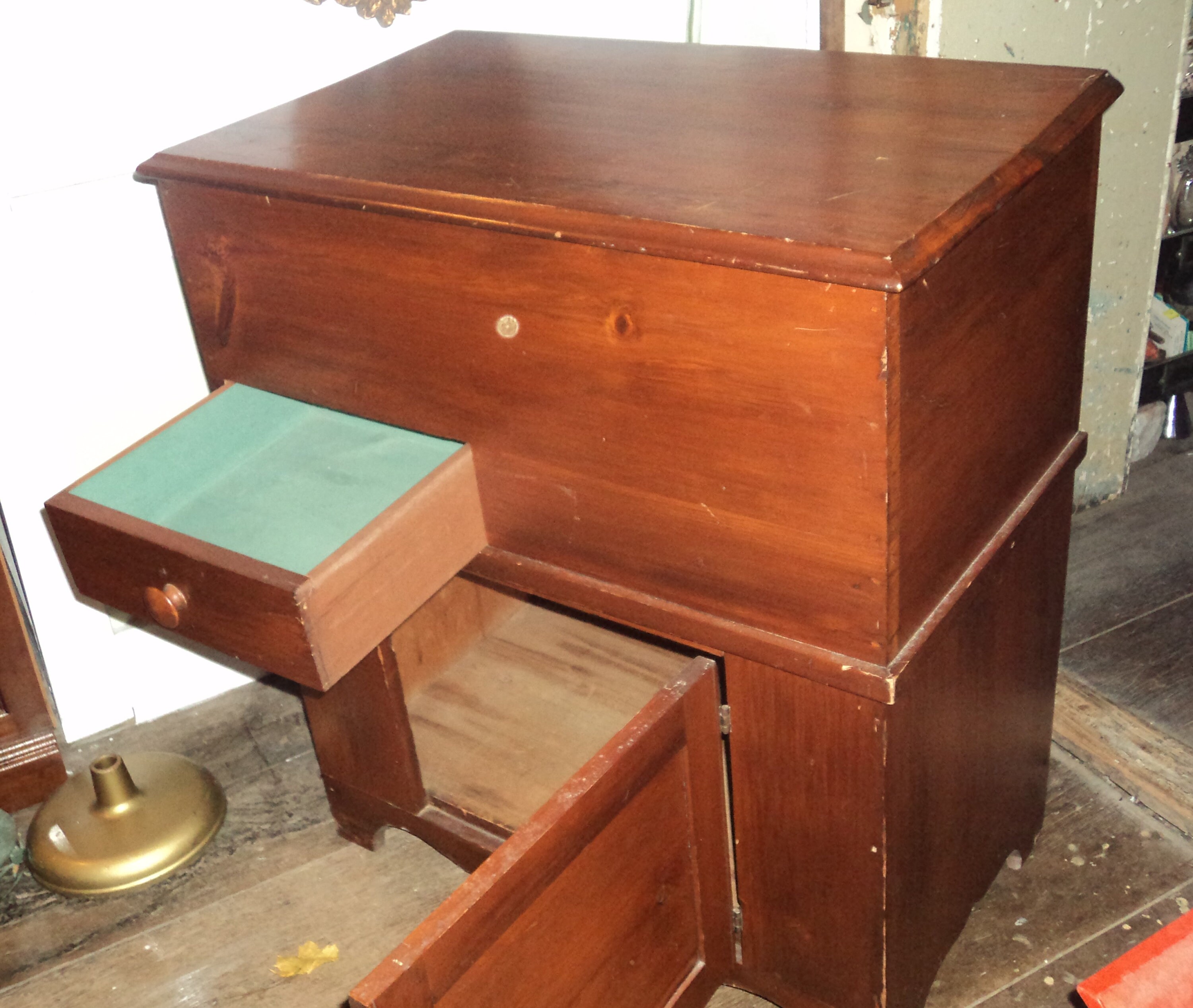 Antique Mahogany Dry Sink With Lift Top Wash Basin Chamber Pot Etsy