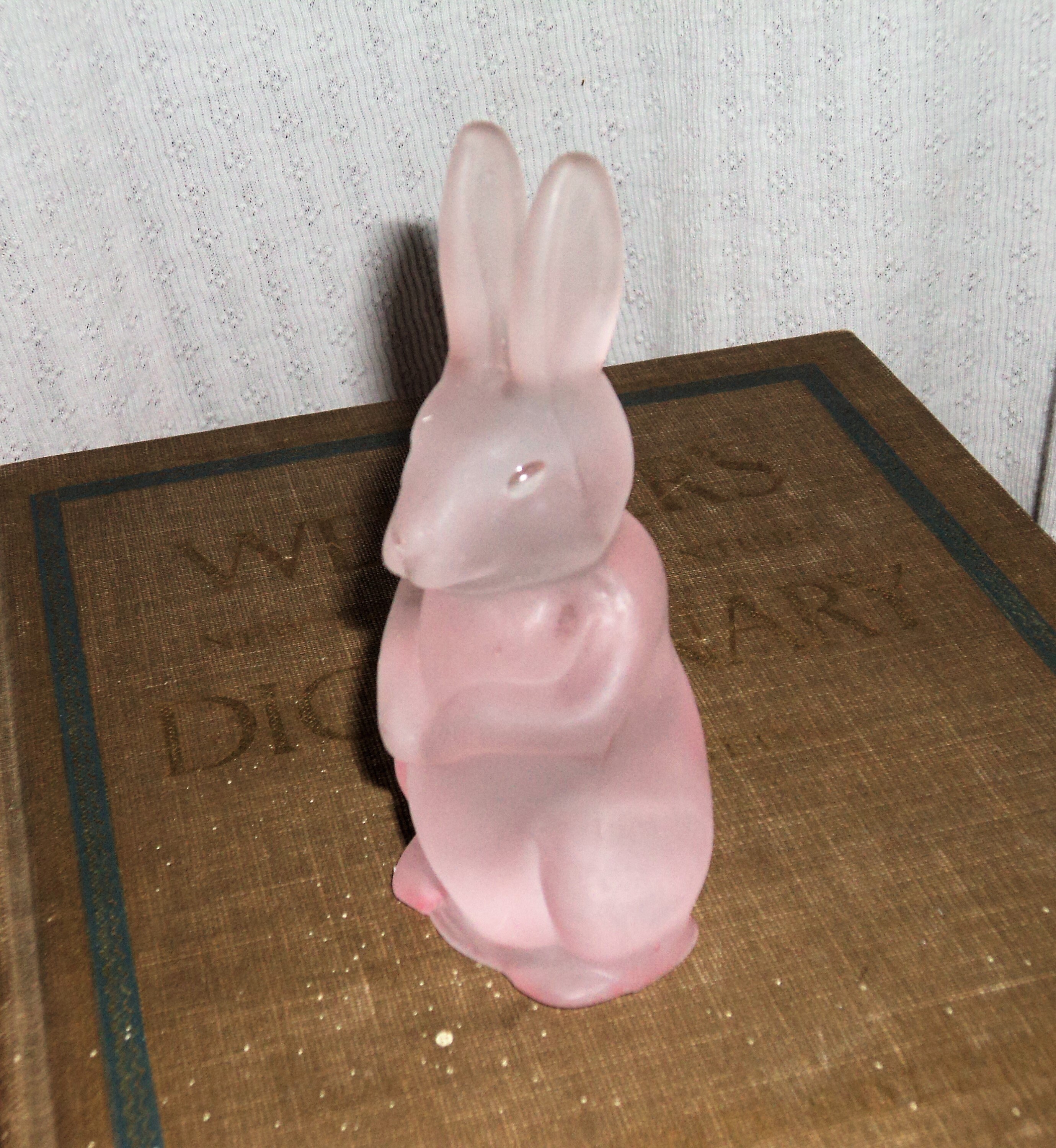 Vintage 4 Pink Crystal Standing Easter Bunny Rabbit Etsy