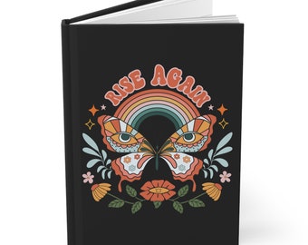 Rise Again Butterfly Retro Diary Notebook Hardcover Journal Matte