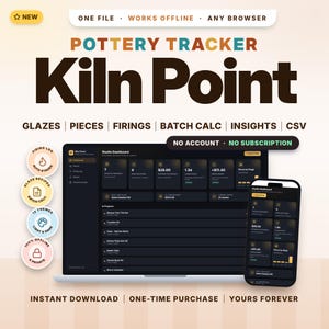 Pottery Glaze Recipes & Kiln Firing Log | Offline Web App | Never Lose a Glaze Recipe or Firing Again | Kiln Point