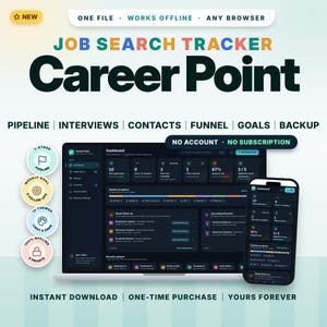 App Career Point Job Tracker – Monitoraggio offline di opportunità lavorative, colloqui e follow-up (download digitale)