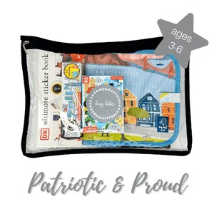 USA Patriotic & Proud {ages 3-6} Busy Bag for Home, Traveling or Birthday + Christmas Gifts! (toddler, preschool, elementary, kindergarten)