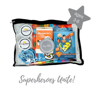 Superheroes Unite! {ages 3-6} Busy Bag for Kids, Birthday Gifts, or Travel