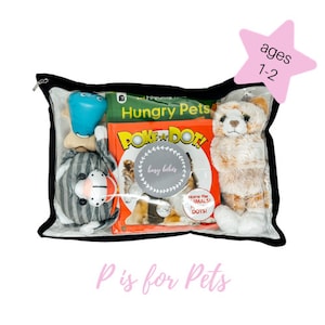 P is for Pets {ages 1-2} Busy Bag for Kids, Birthday Gifts, or Travel (toddler, baby)