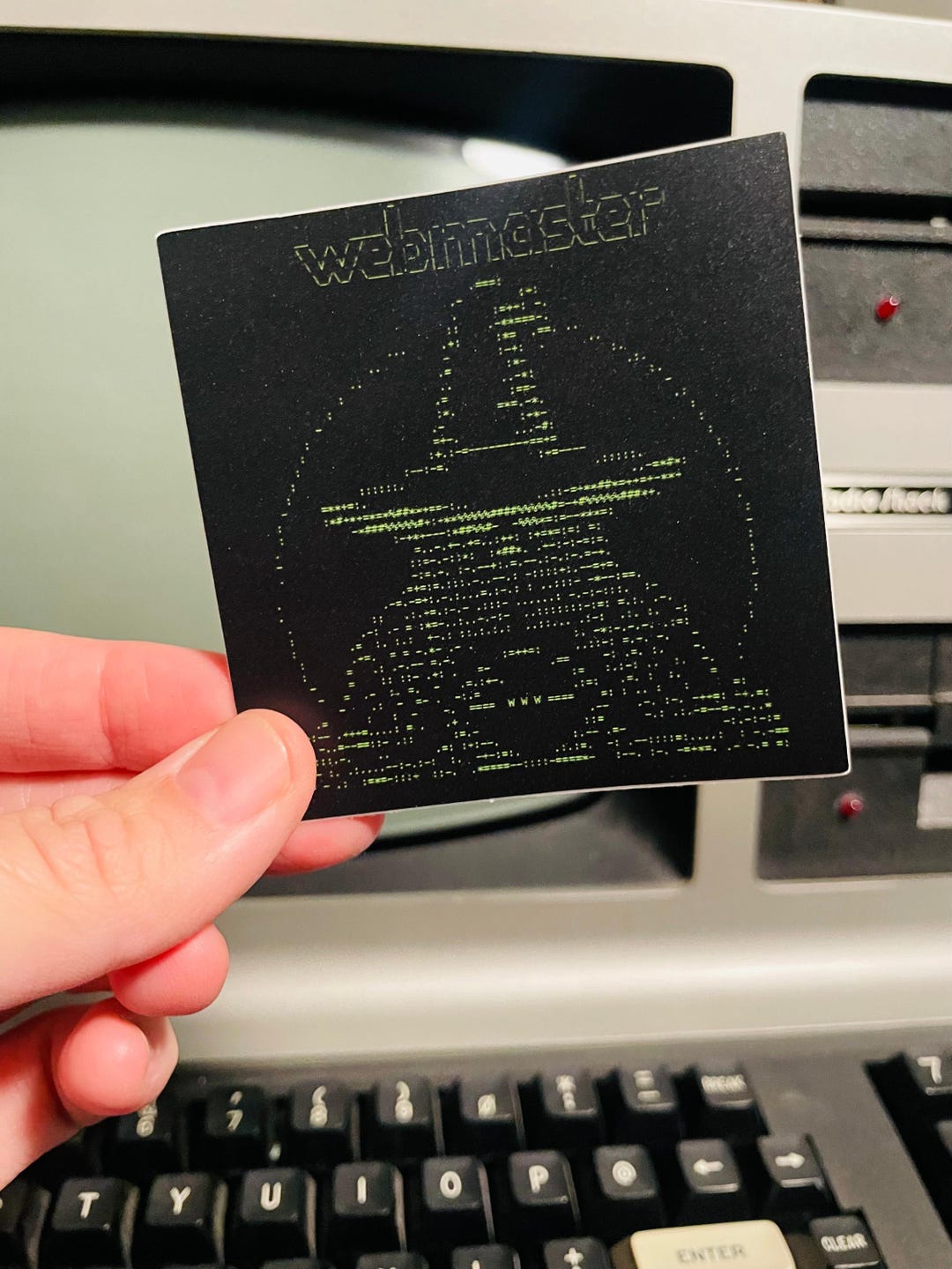 Webmaster Wizard Sticker ASCII Art, 3x3 Inch Vinyl Sticker by Terminal ...