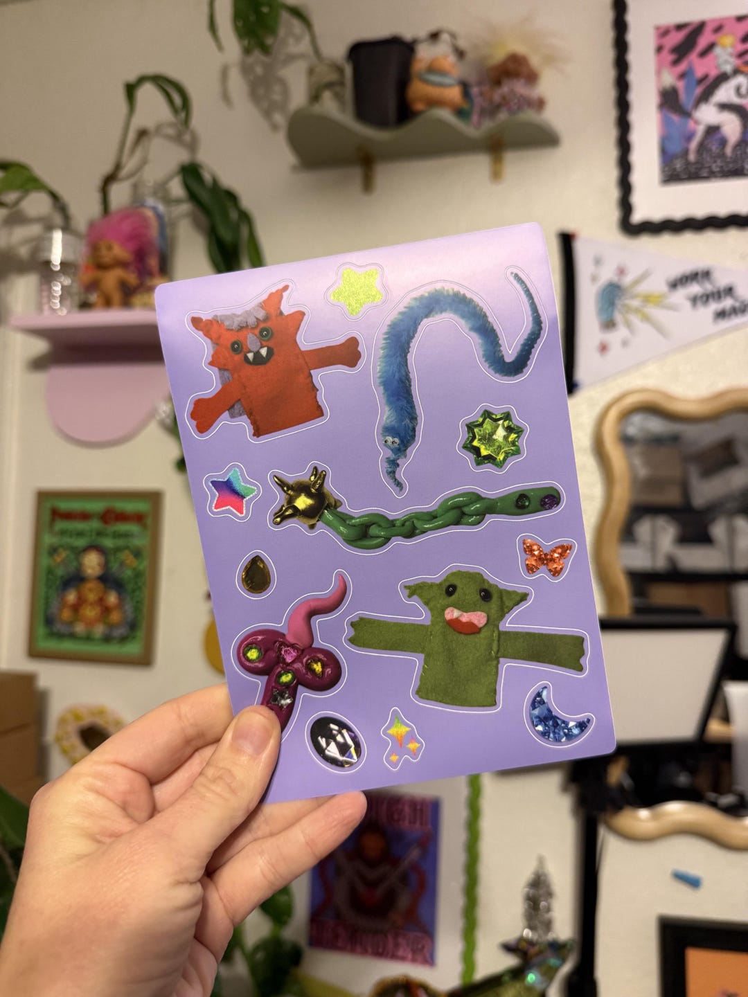 Sticker Puppet Puppets and Things Sticker Sheet, 5x7 Matte Art Stickers for Junk ...