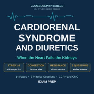 Cardiorenal Syndrome Study Guide for ICU Nurses, Diuretic Resistance, CCRN and CMC Exam Prep
