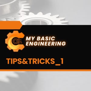 May include: A graphic design featuring a stylized orange gear icon with circuit patterns, the text MY BASIC ENGINEERING, and the text TIPS&TRICKS_1 in orange and white against a black background, with blurred mechanical gears above.
