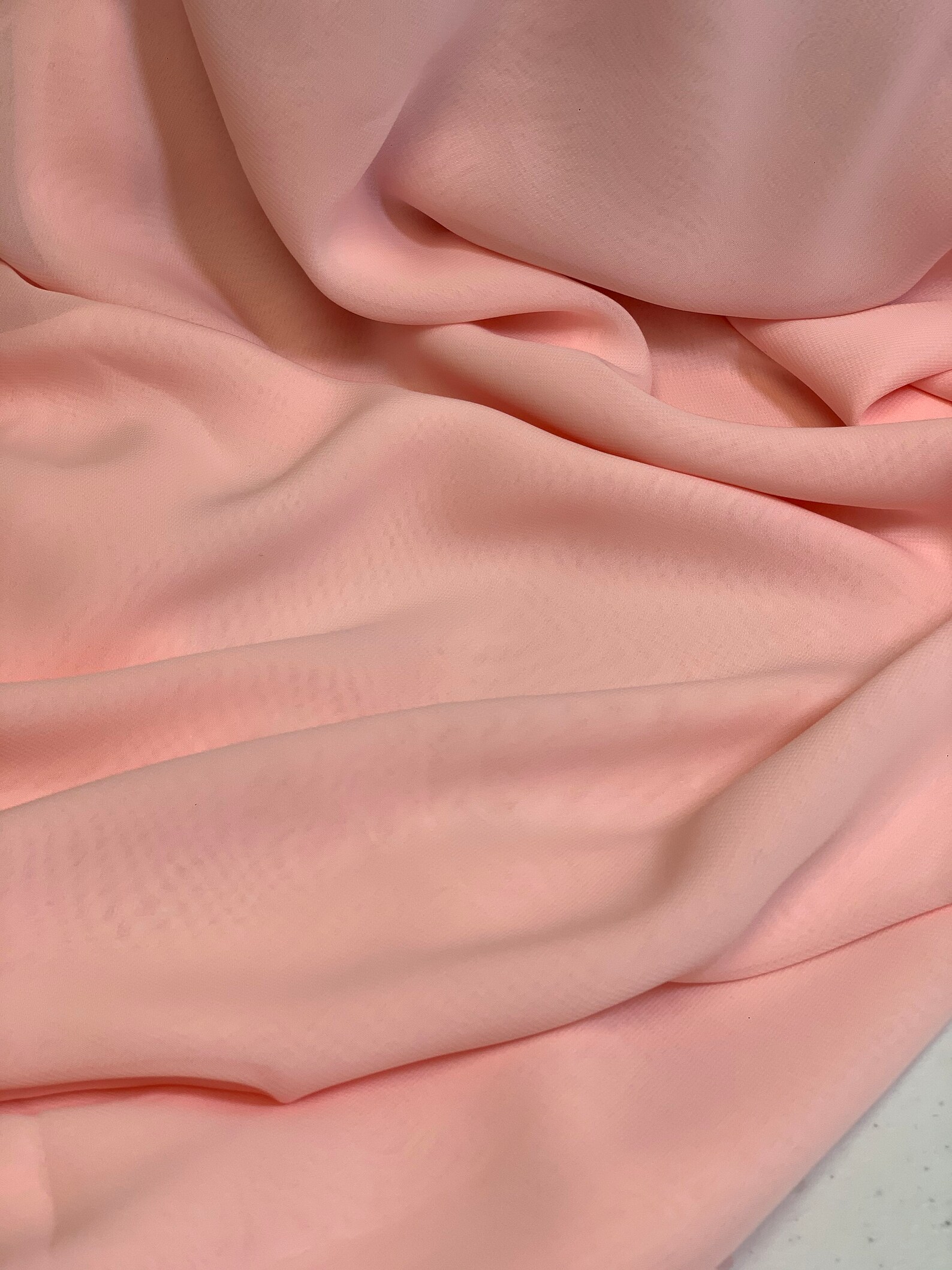 Blush pink chiffon fabric by the yard Lot of 4 yards Etsy