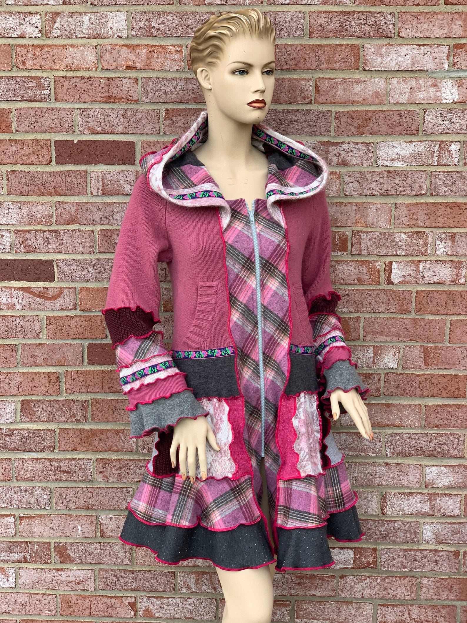 Katwise Coat Style M Upcycled Clothing for Women Wool Knit | Etsy