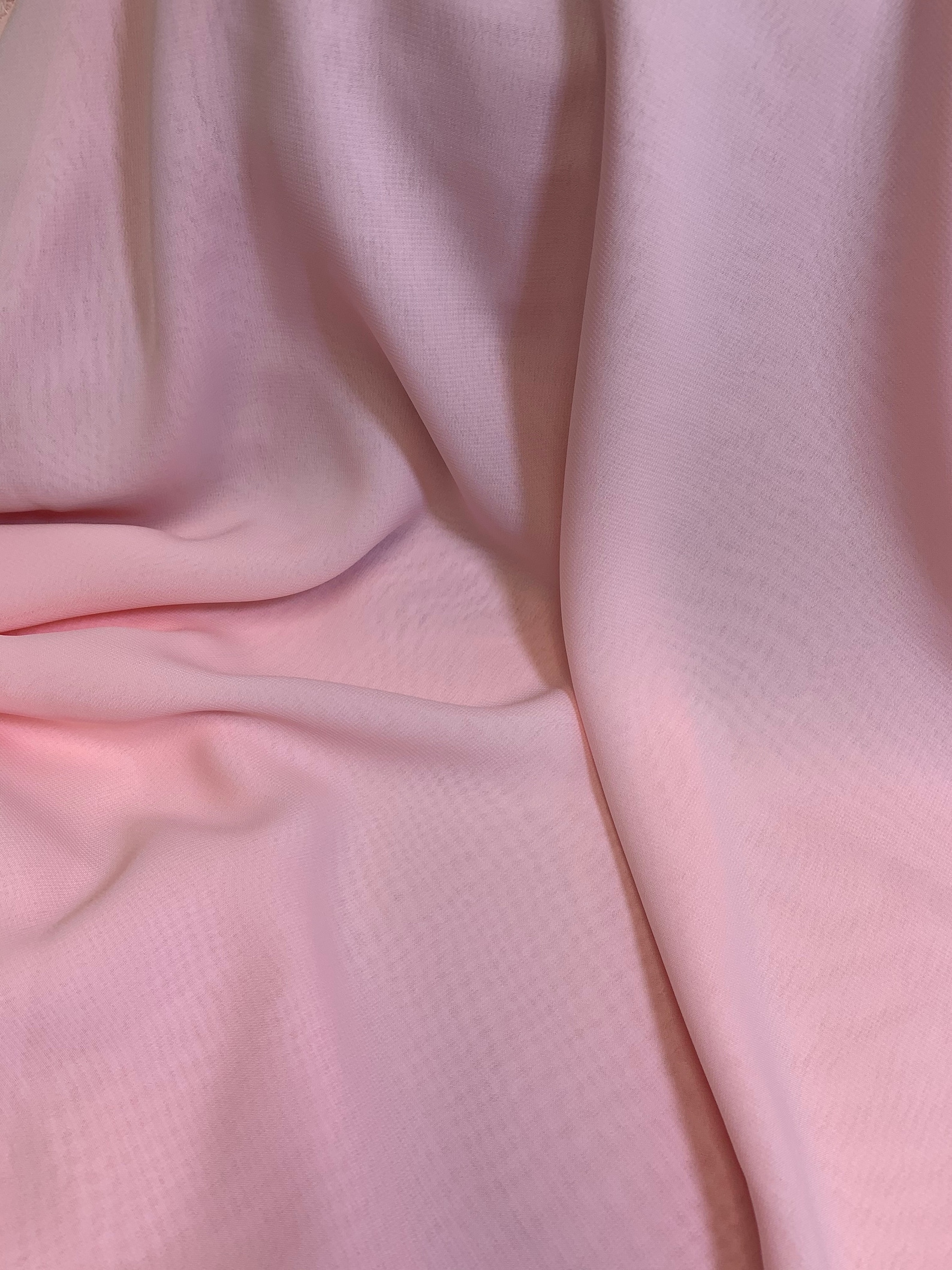 Blush pink chiffon fabric by the yard Lot of 4 yards Etsy