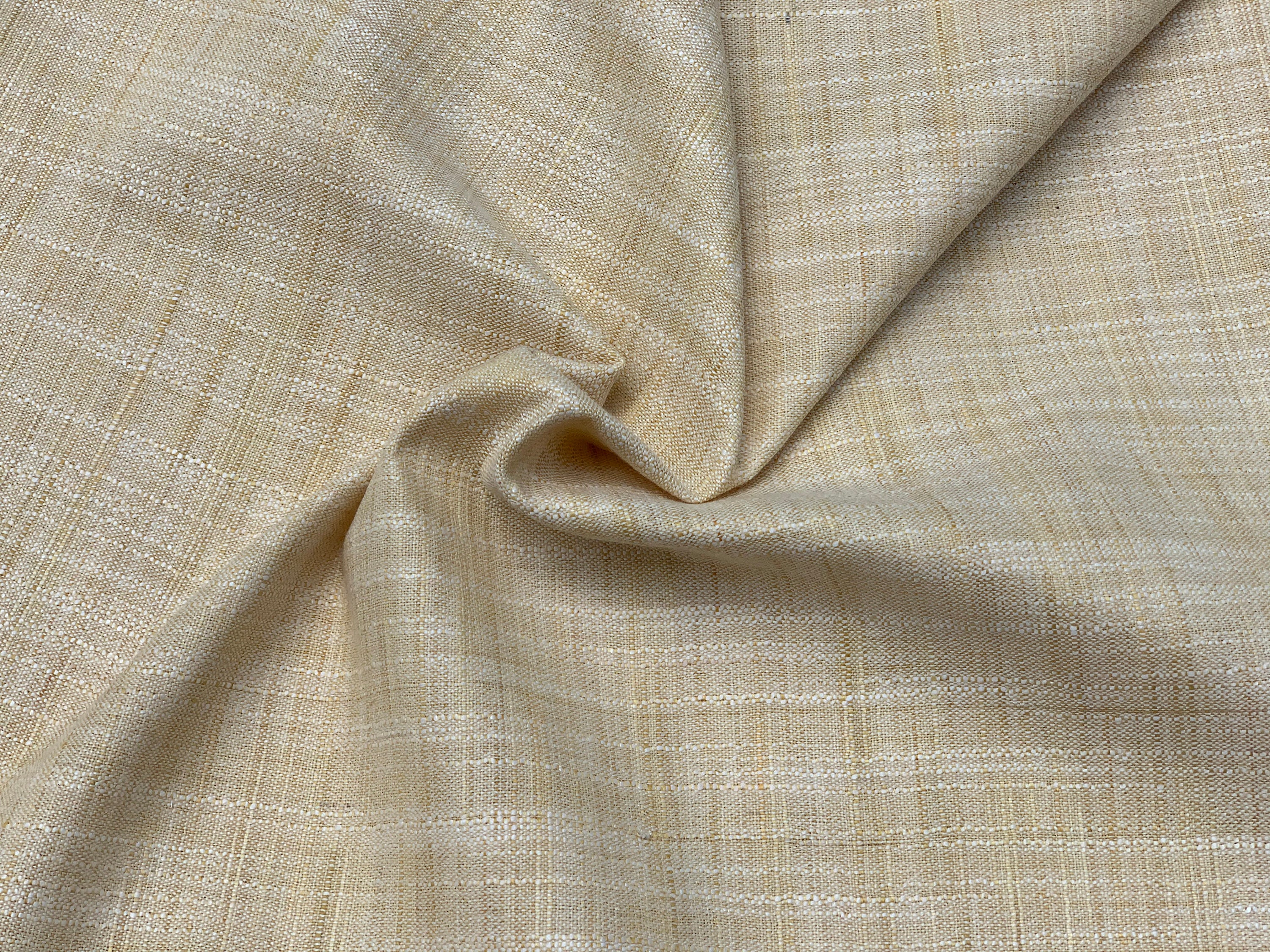 Cream Woven Linen Fabric by the Yard Vintage Linen Textured Etsy