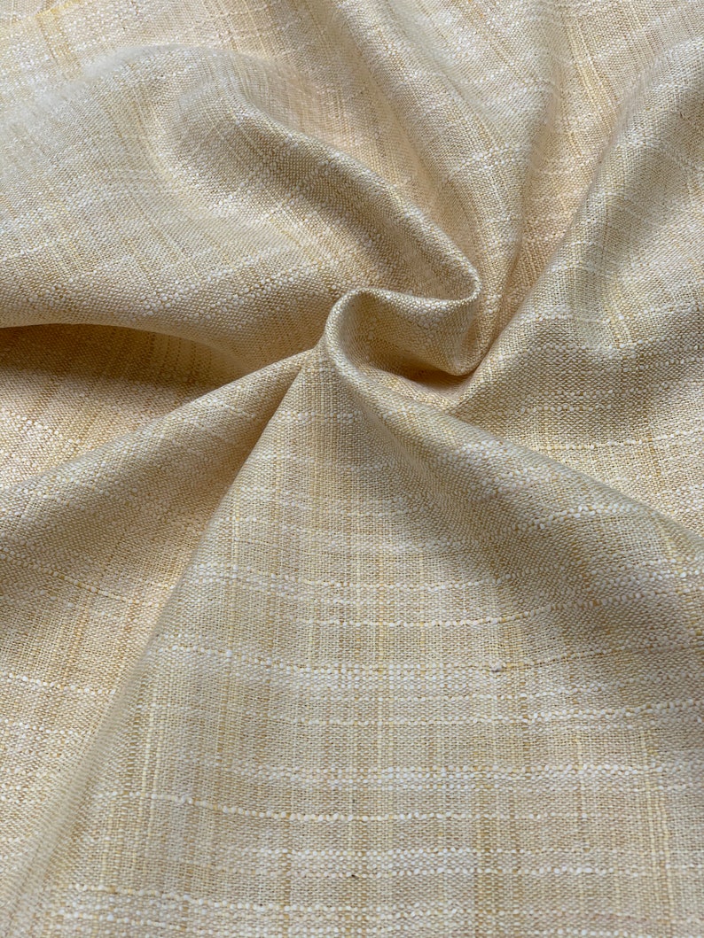 Cream Woven Linen Fabric by the Yard Vintage Linen Textured Etsy UK