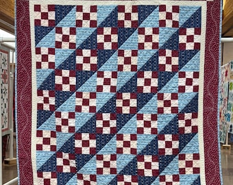 New/Antique Heirloom Quilt - Large Throw Size 62" x 67"