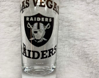 NFL Las Vegas Raiders Engraved Old Fashioned Whiskey Glass 