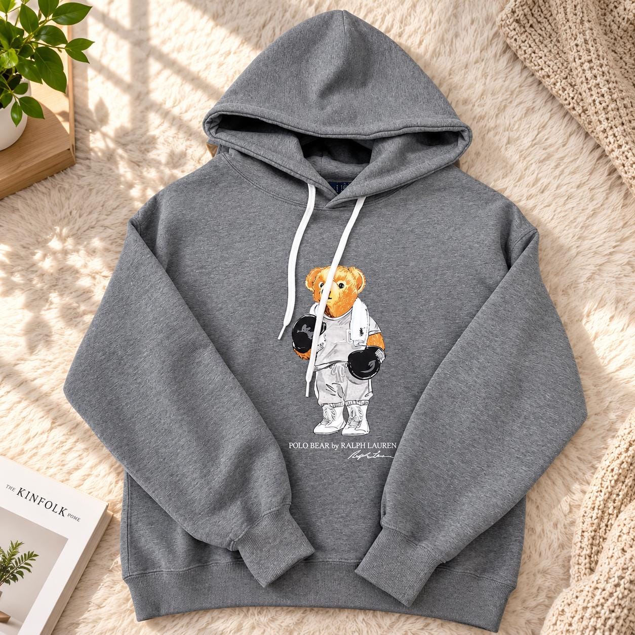 Ralph Lauren Grey Hoodie - Etsy