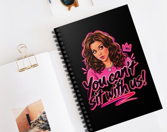 Cuaderno de espiral - Cita inspirada en 'Mean Girls' de Gretchen Wieners / Ilustración pop retro
