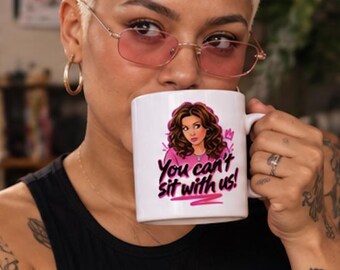 Taza de Gretchen Wieners de Mean Girls – Taza de café rosa con estampado gráfico (444 ml)