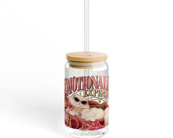 Emocionalmente caro - Vaso con pajita / 473 ml