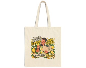 Frase de Phil Dunphy (Modern Family) sobre Lemonade - Bolso de tela con la frase "Cuando la vida te da limonada"