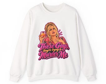 Jennifer Coolidge - Frase de White Lotus - Camiseta con la frase de These Gays / Ilustración retro pop