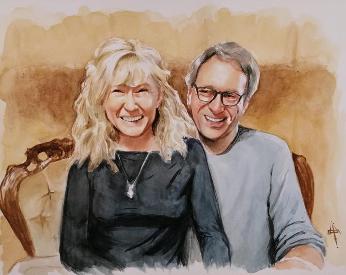 Custom Watercolor Portrait — Original Painting on Cotton Paper