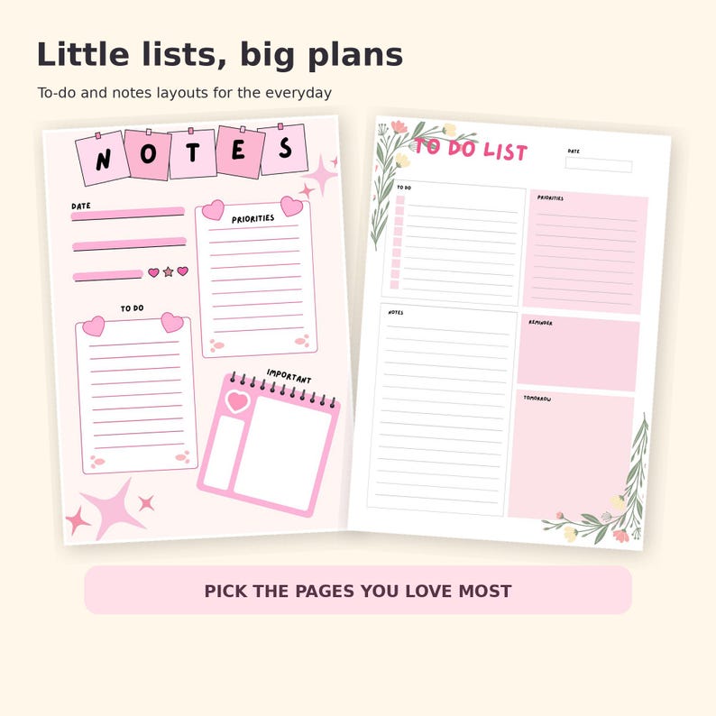 Printable Daily & Weekly Planner Bundle | 15 A4 Pages | Pastel PDF ...
