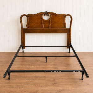 Vintage Wood Full/Double Bed Frame | Antique French Provincial Wood Bed |
