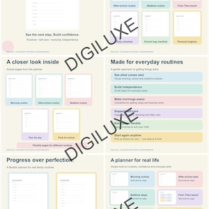 1. Children's Routines and Independence Planner for Support ADHD/BPD/ASD/Austism etc
