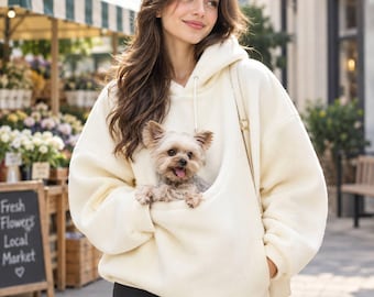 Damska bluza z kapturem z polaru Sherpa, oversize'owa bluza z misiem, przytulny zimowy sweter, miękka pluszowa bluza z kapturem