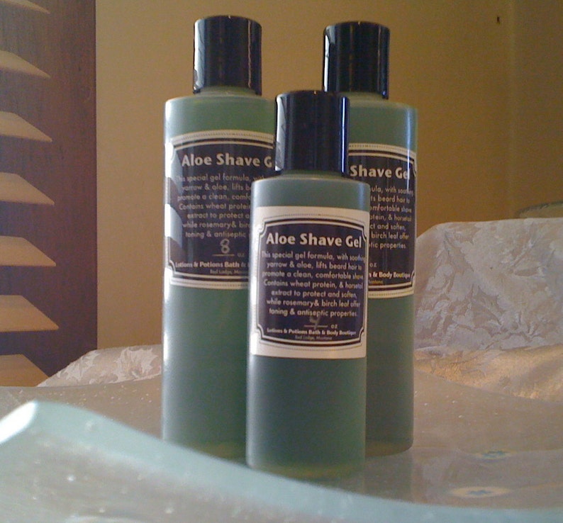 16oz Mens Aloe Shaving Gel Lotions and Potions Lotions and Etsy