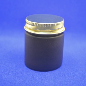 Glass Jar, Sand Etched Glass Jar, Mini Jar, Mini Glass Jar, Matte Finish Jar, Stash Jar, Spice Jar, Amber Glass Jar