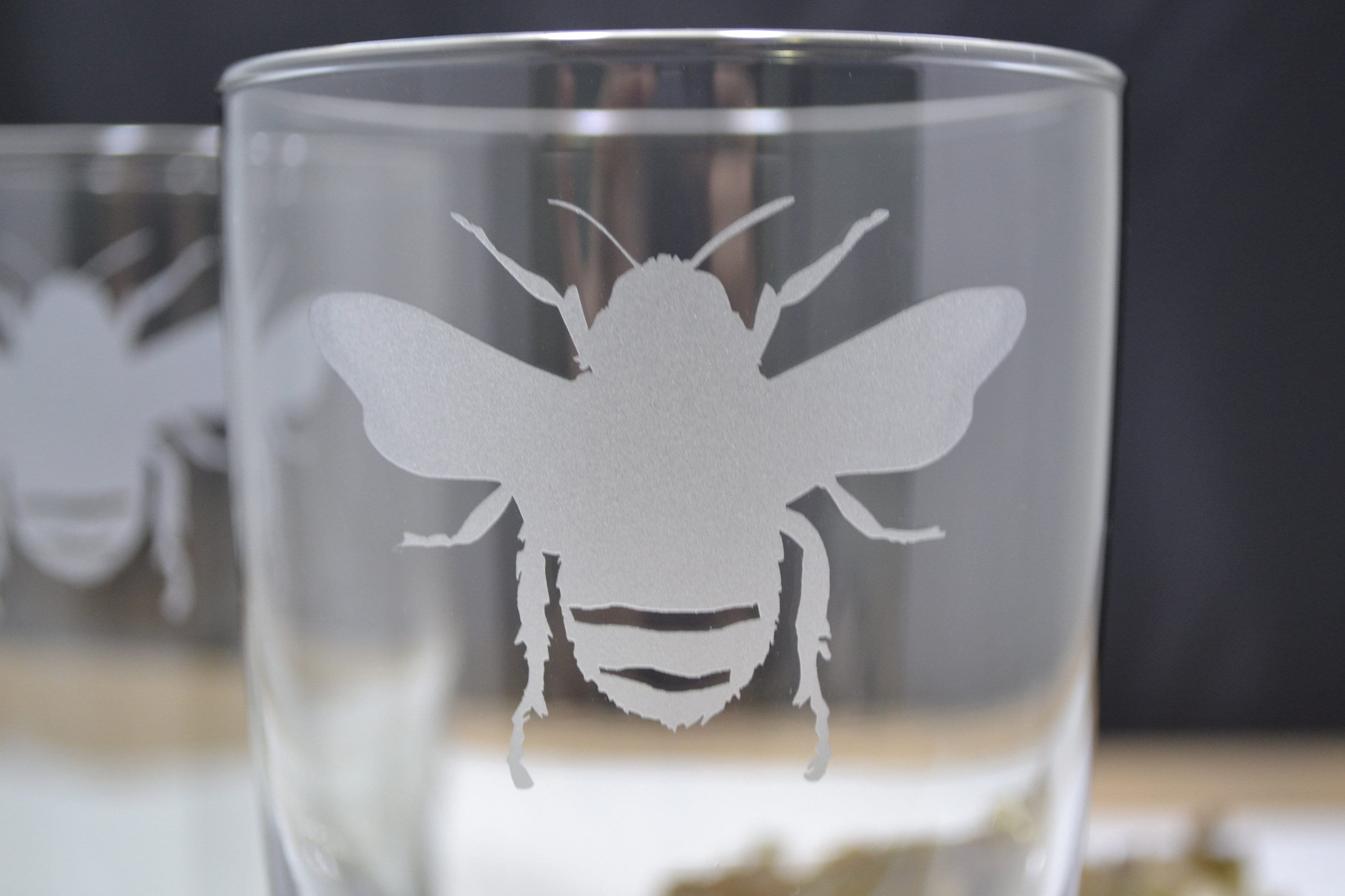 Glass Glasses Bee Drinking Glass Bee Glassware Bee Glass Etsy Nederland