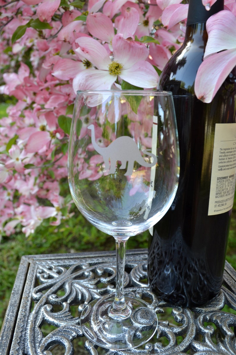 Dinosaur Wine Glasses Wine Glass Dino Glass Stem Wine Etsy