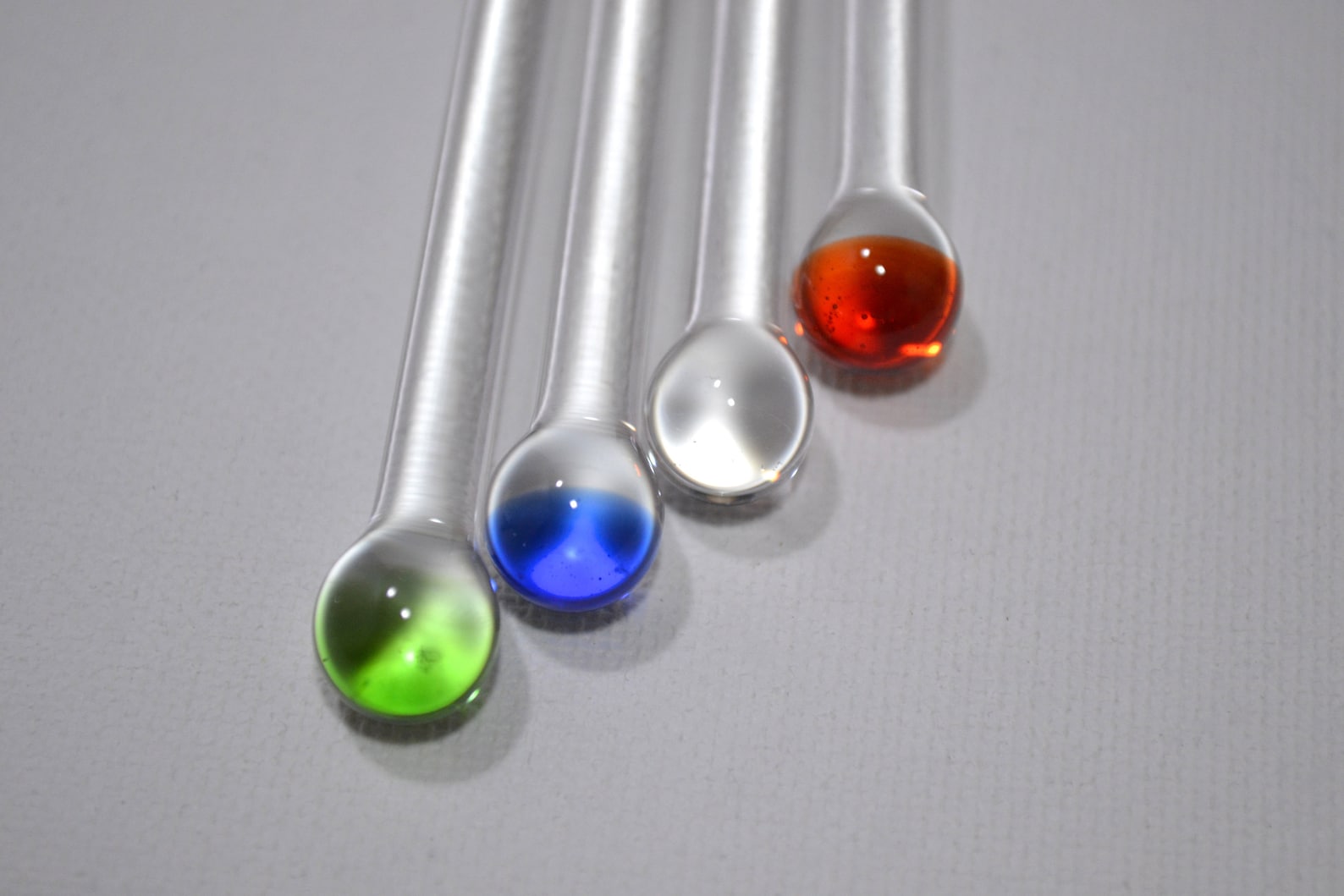 Swizzle Sticks Green Red Blue Clear Swizzle Stirs Glass Etsy