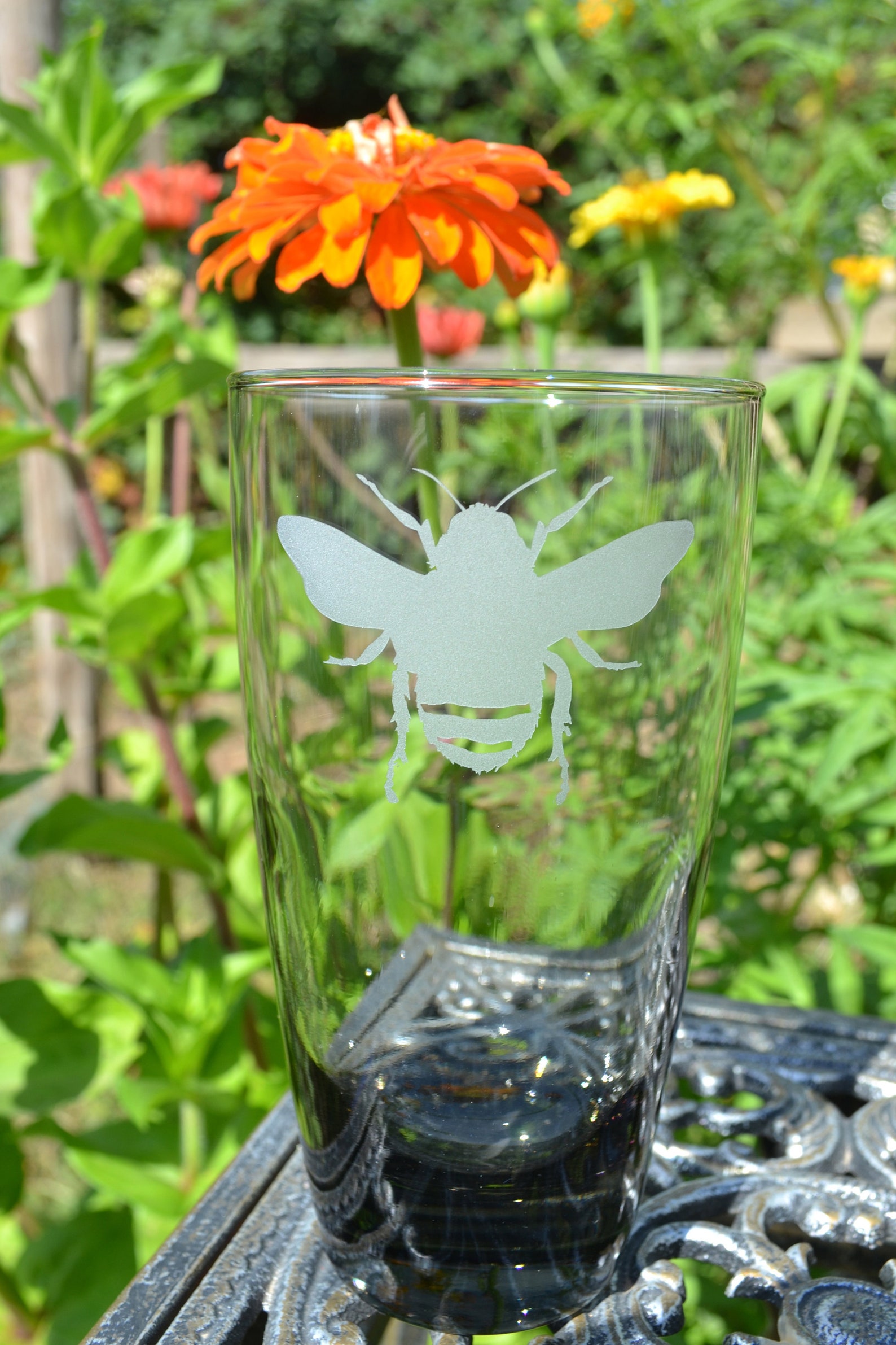 Glass Glasses Bee Drinking Glass Bee Glassware Bee Glass Etsy Nederland