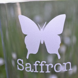 Pint Glass, Drinking Glass, Personalized Pint Glass, Custom Pint Glass, Butterfly Pint Glass, Sand Etch Glass, Butterfly Glass, Custom Cup