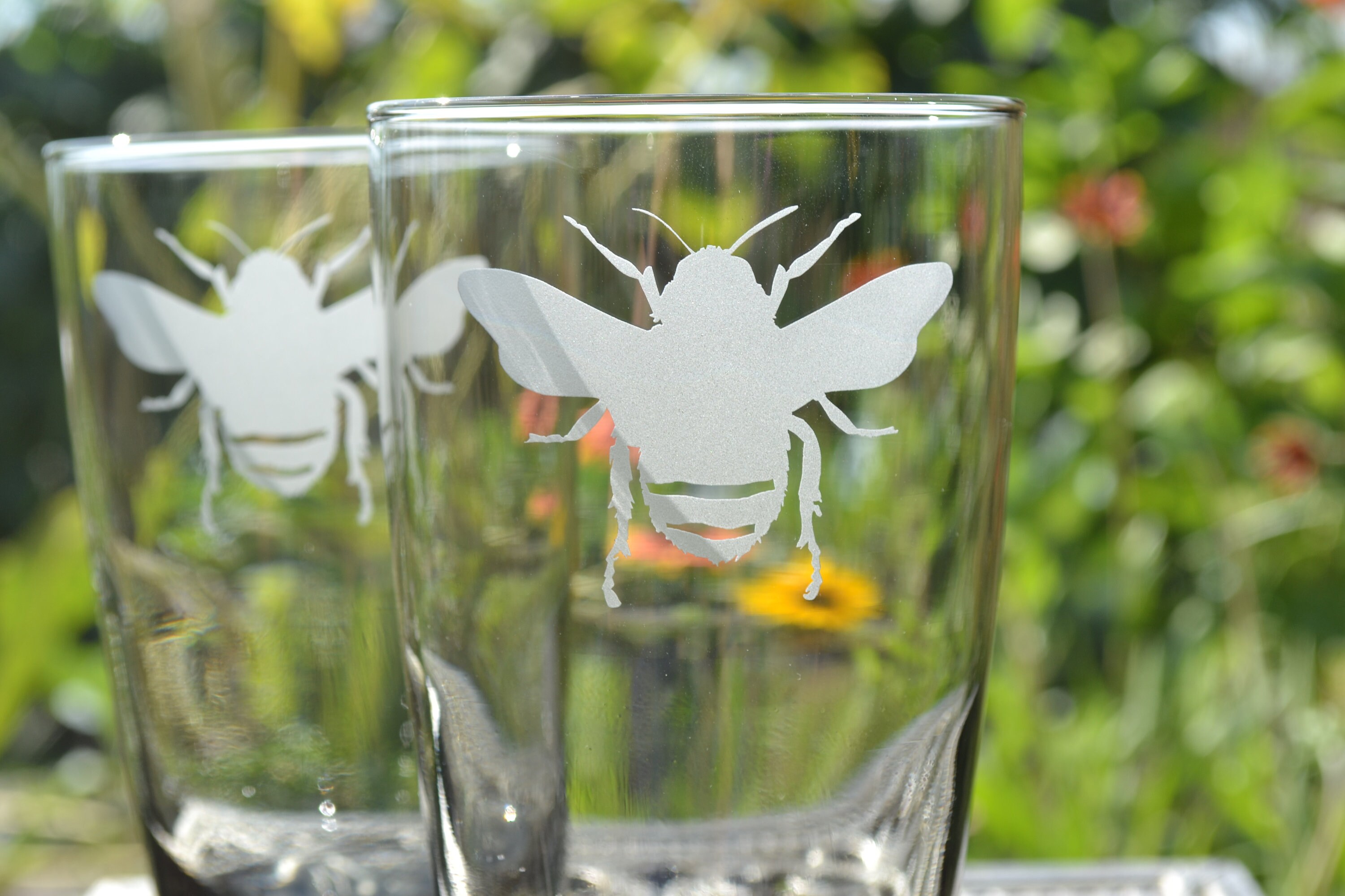 Glass Glasses Bee Drinking Glass Bee Glassware Bee Glass Etsy