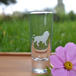 Shot Glass, Lion Shot Glass, Sand Etch Shot Glass, Lion Party Favor, Etched Lion Shot Glass, Etched Glass, Lion Glass, Lion Glassware