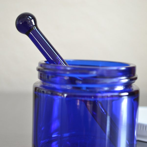 Blue Glass Jars Etsy