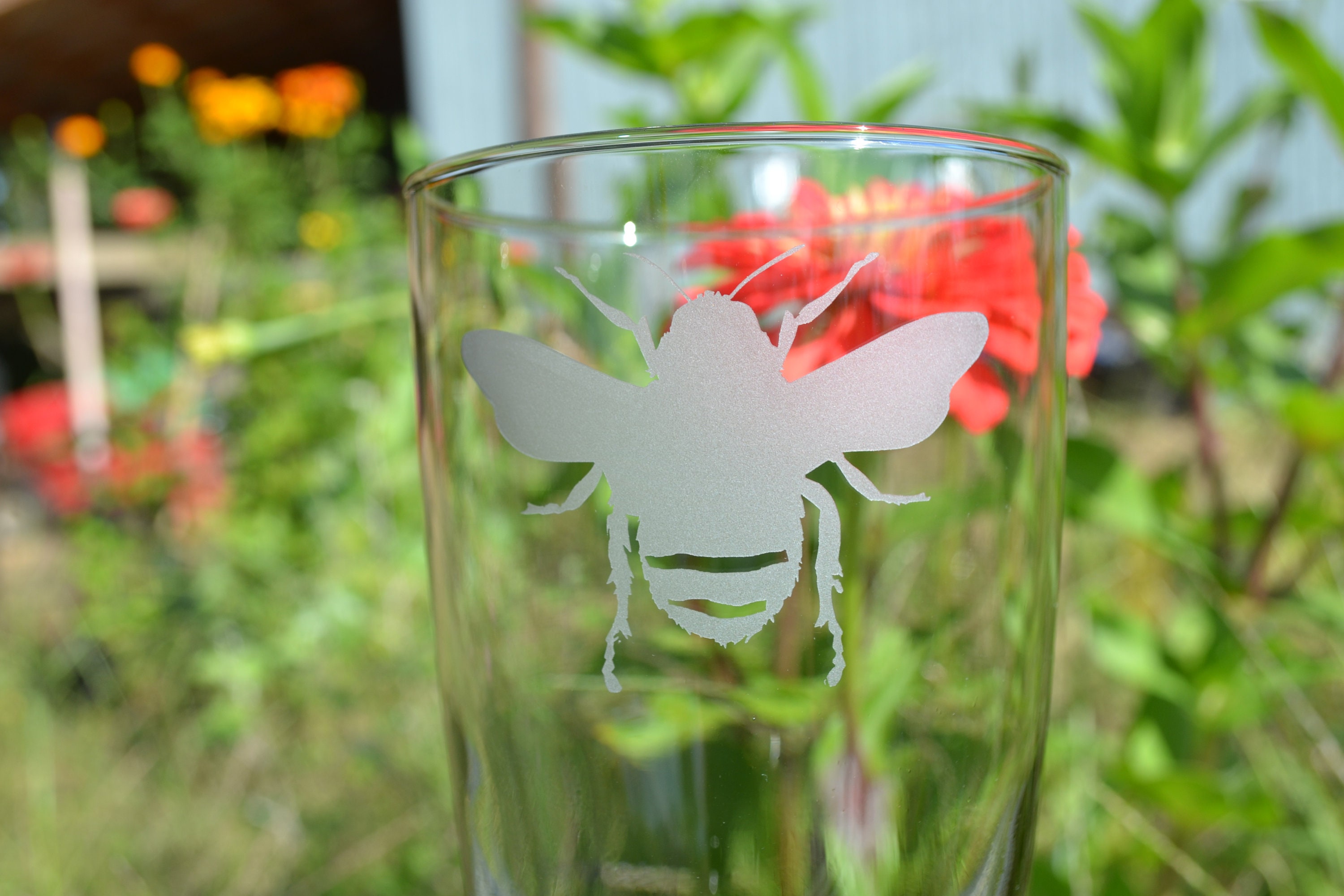 Glass Glasses Bee Drinking Glass Bee Glassware Bee Glass Etsy Nederland