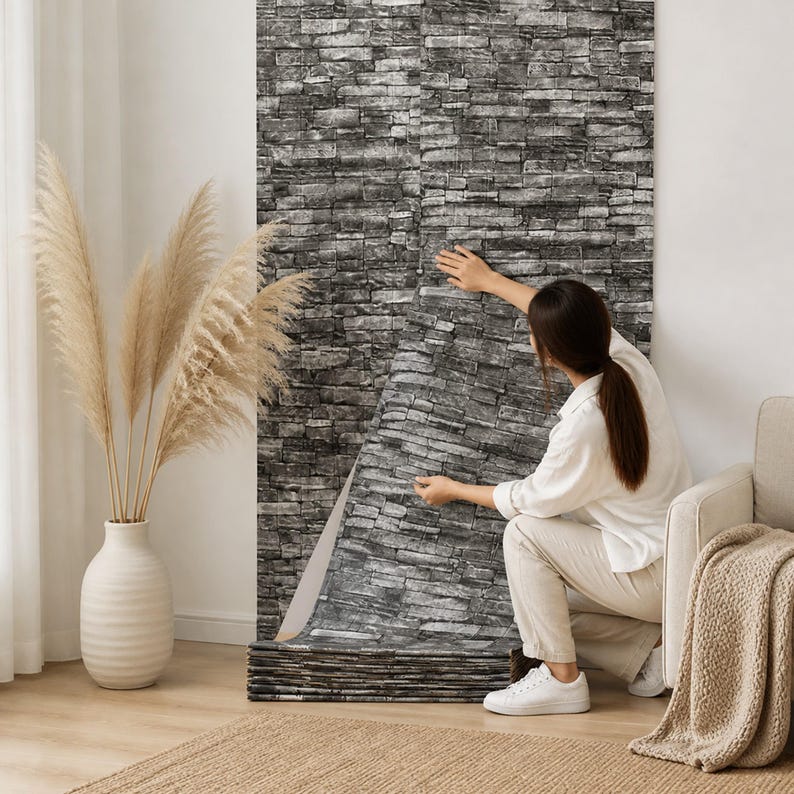 3D Peel and Stick Brick Wall Panels, Self Adhesive Foam Wallpaper ...