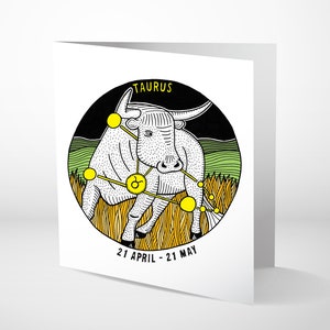 Taureau - Carte d’anniversaire - Le Zodiaque