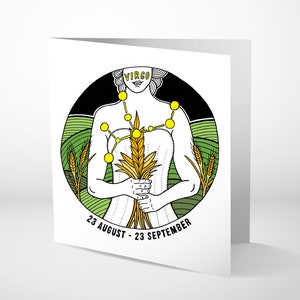 El Zodíaco - Virgo - Tarjeta de cumpleaños