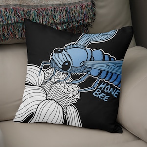 Honey Bee - Cojín de insectos ilustrado